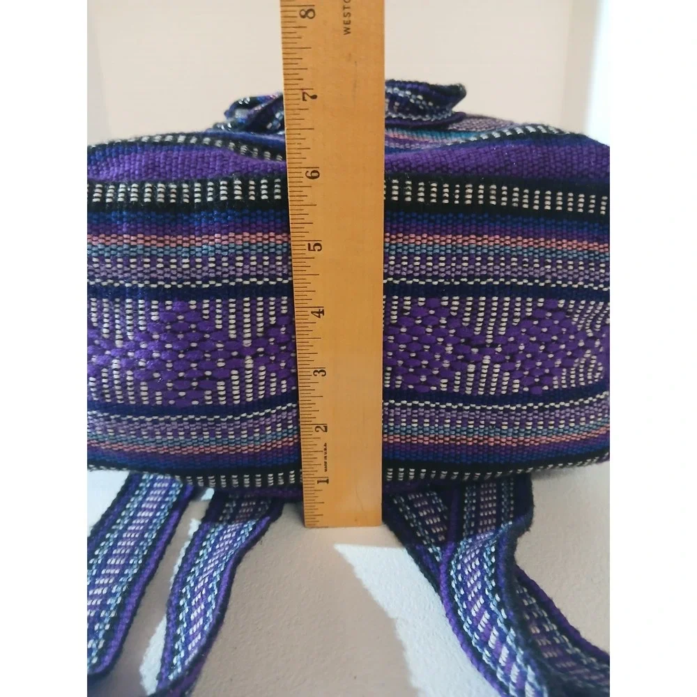 Artesanias PINZON Colorful Fabric Backpack Made in Mexico‎ 10X10.5'X6 #1210